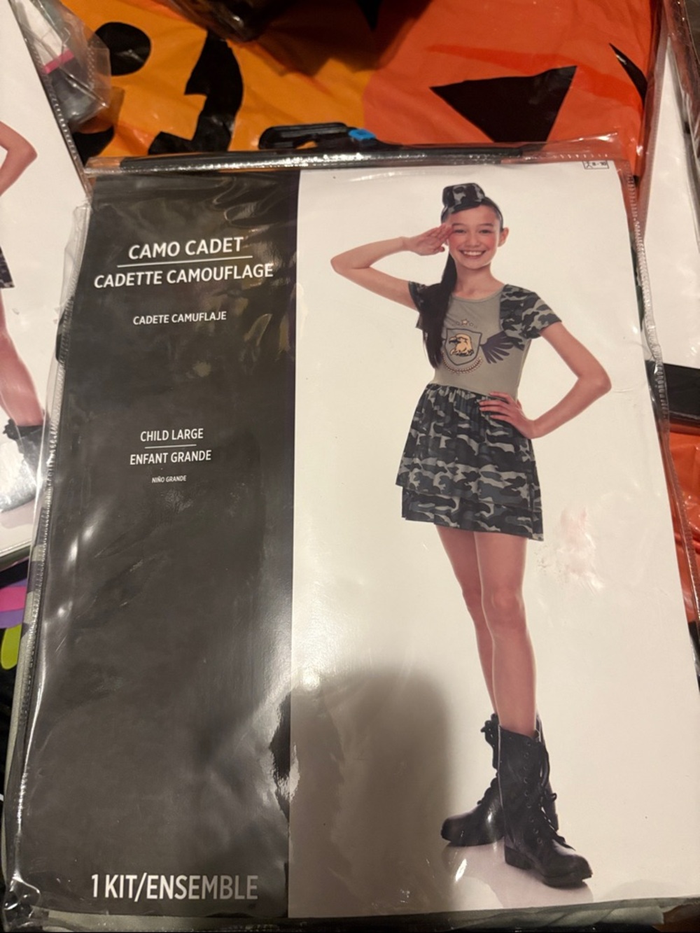 Camo Cadet Girls' Costume Dress with Hat